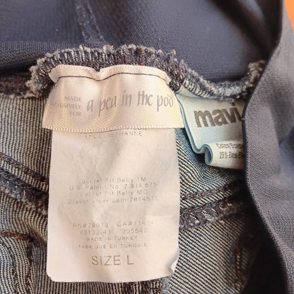 Mavi A Pea in the Pod Maternity Distressed Jeans Pants Blue Women's Size L - Picture 5 of 16